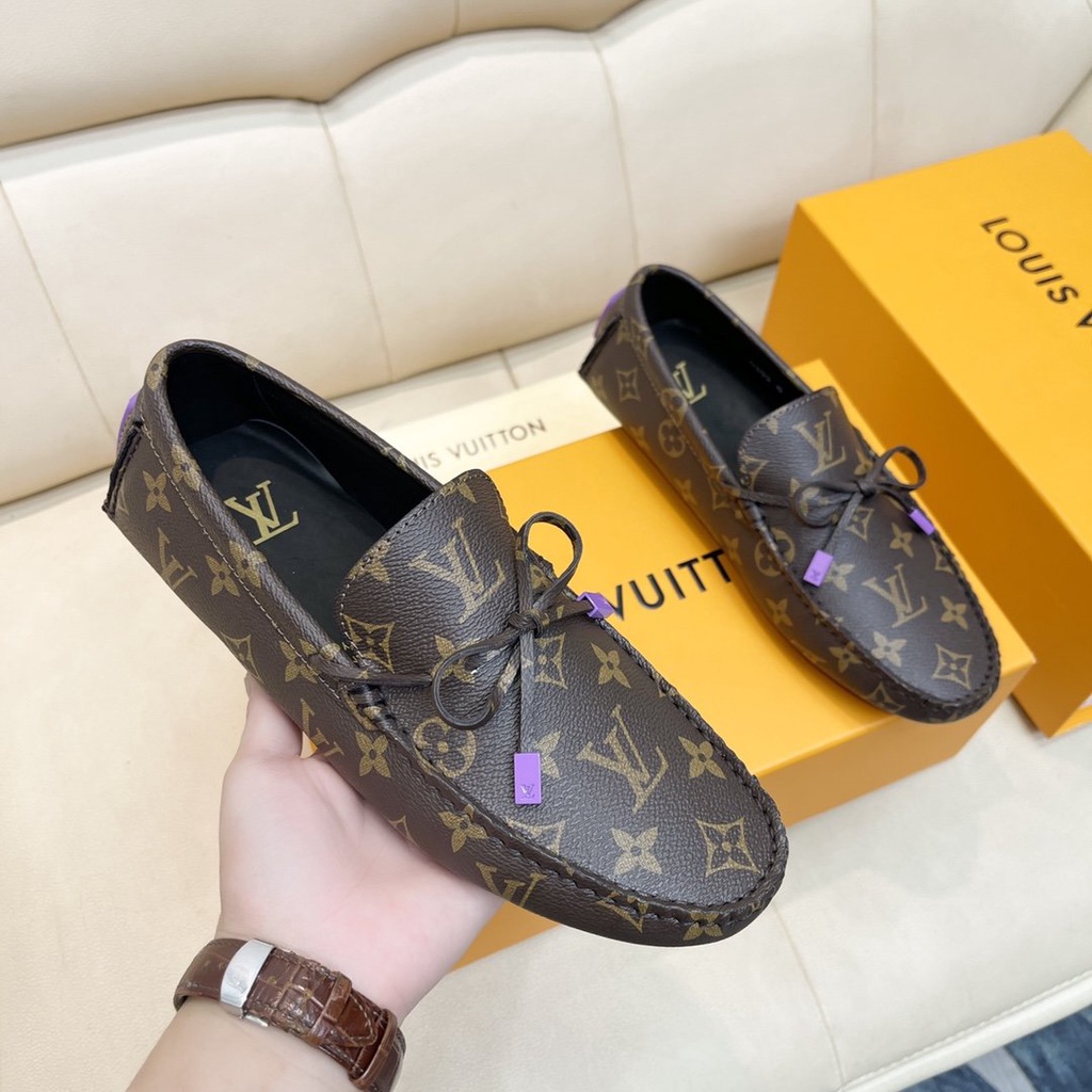 5 colors super top louis vuitton men real leather loafers boat shoe driving shoe tods Shopee