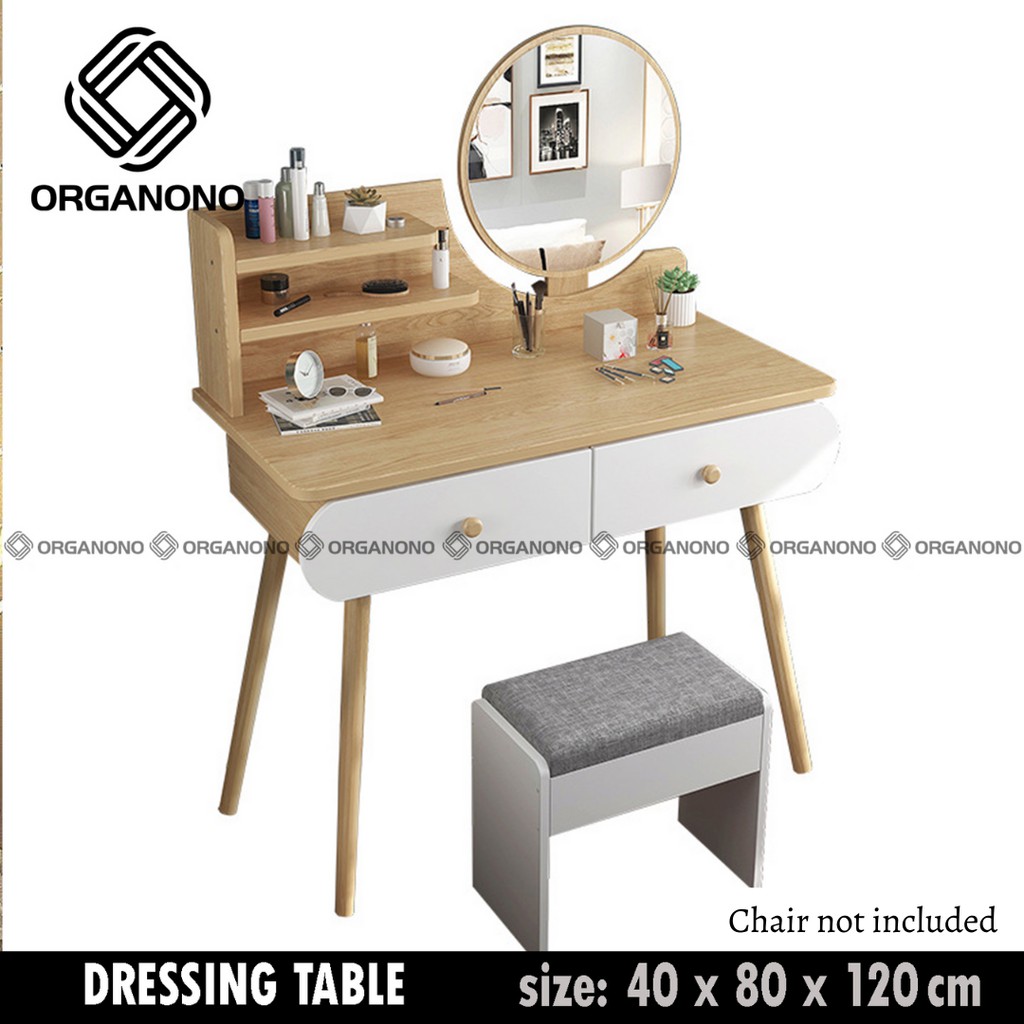 Organono Dressing Table Eco Wood Vanity Table For Bedroom Shopee Philippines