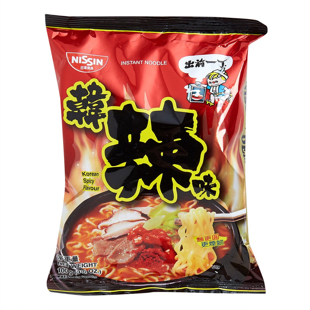 NISSIN noodles korean spicy flavor 100g | Shopee Philippines