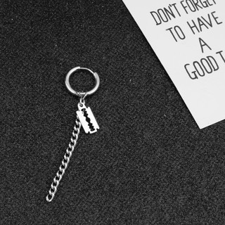 Kpop BTS earings Personalized blade tassel chain long earclip Stainless steel Piercing Men Eeastud Non-piercing Long Chain Stick Earring Stylish  JK V JIMIN SUGA JIN RM J-HOPE #7