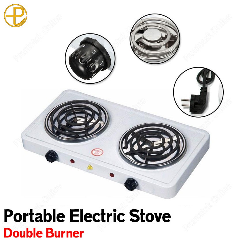 Portable Electric Stove Double Burner White Shopee Philippines