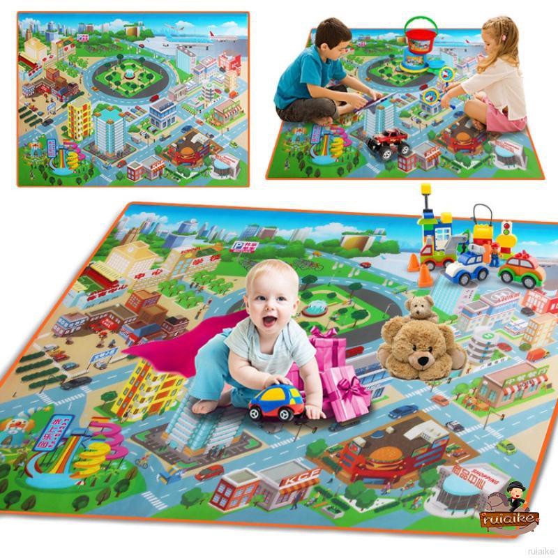 Baby City Road Play Floor Mat Pad Large Kids Children Toys Crawling Game Carpet Rugs