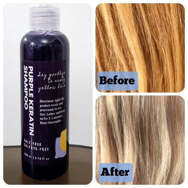 Purple Keratin Toning Shampoo Sulfate Free Salt Free Shopee