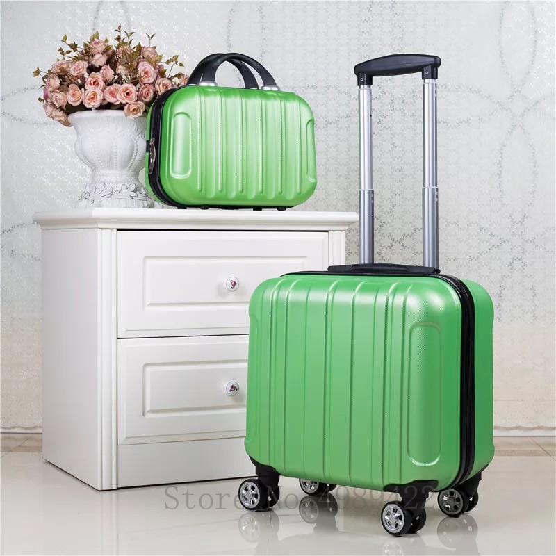 18 inch Travel suitcase set Cabin trolley luggage bag rolling luggage ...