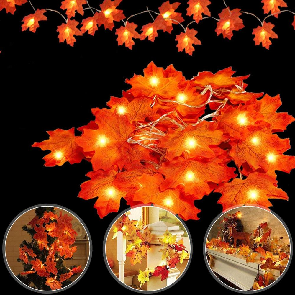 1.5/3M Maple Leaves Garland Led String Lights for Christmas Party Battery/USB