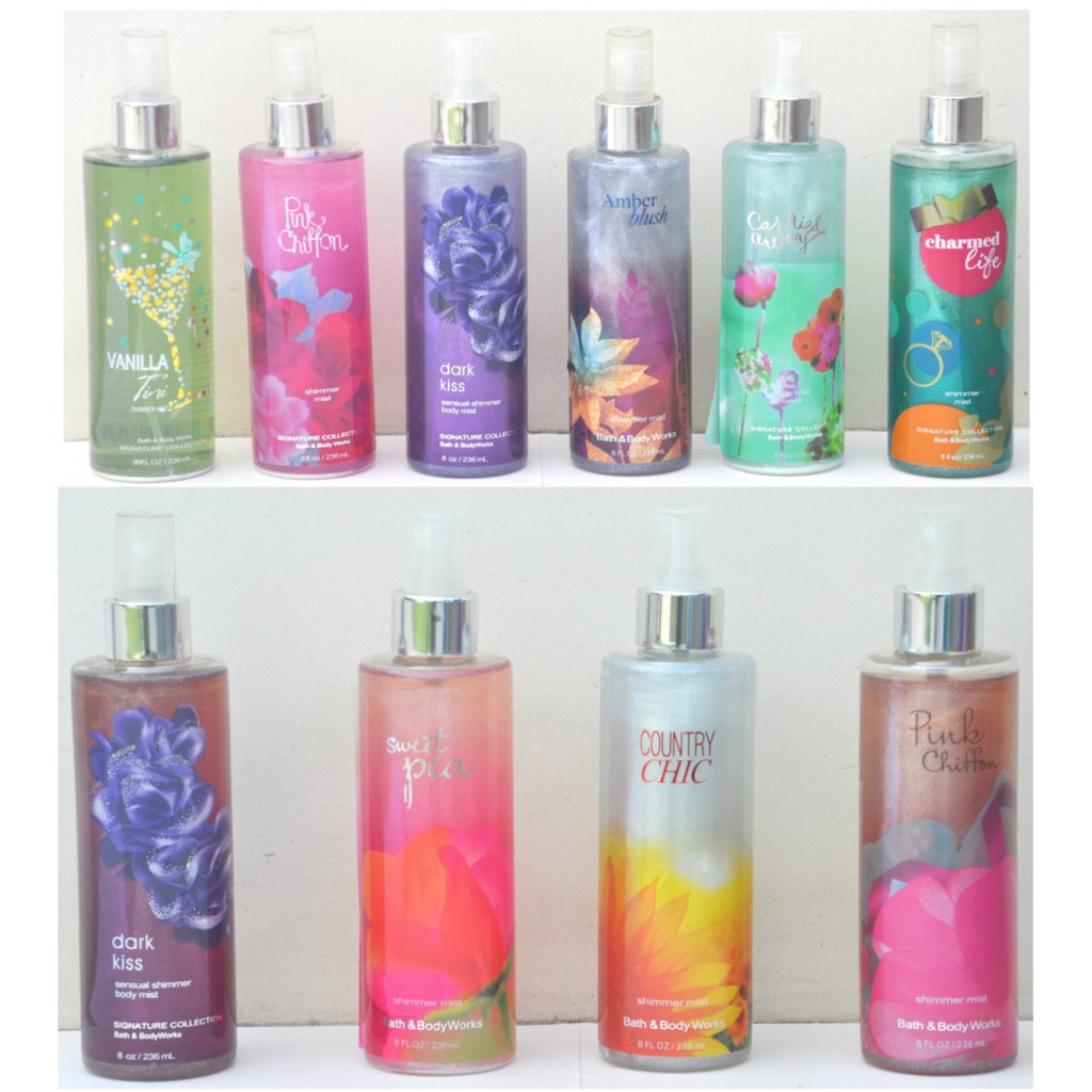 Clearance Bath Body Works Perfume Shimmer Body Mist 236m