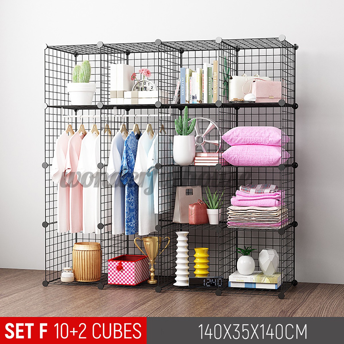 Organizer Cube Storage Shelves Wire, Wire Cube Shelving Units