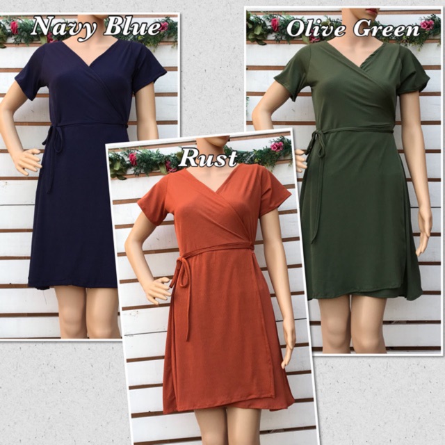 wrap around dress shopee