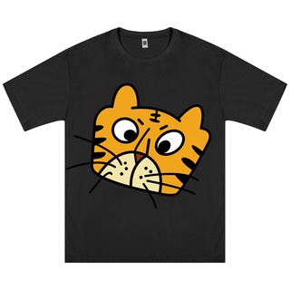 Cartoon tiger head men's and women's T-shirt #2
