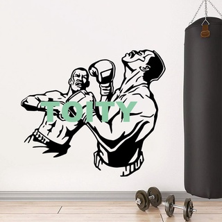 Wall Sticker Boxing Fight Club MMA Fighters Men's Sports Gym Fitness Boxing Martial Arts Boxer Punch Vinyl Decal Poster #5