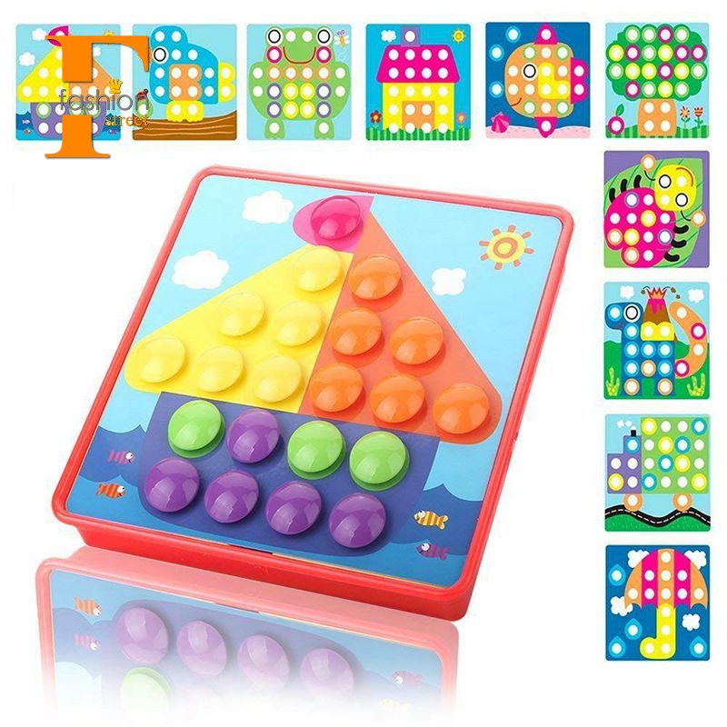 button art color matching mosaic pegboard