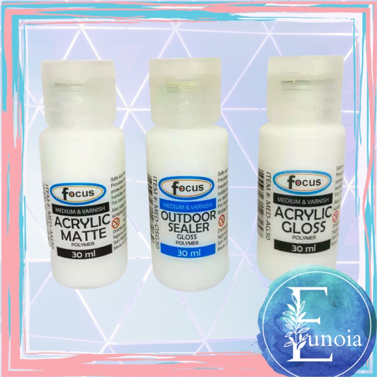 FOCUS Acrylic paint Gloss/Matte/ Outdoor sealer 30ml Shopee Philippines