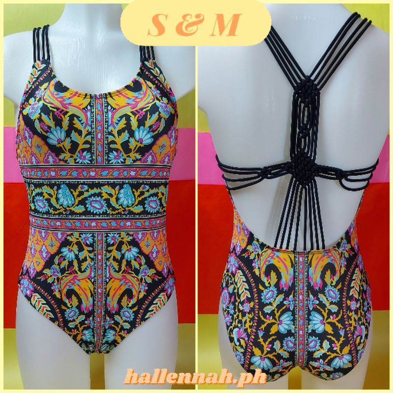 Printed One Piece Swimsuit PADDED Shopee Philippines