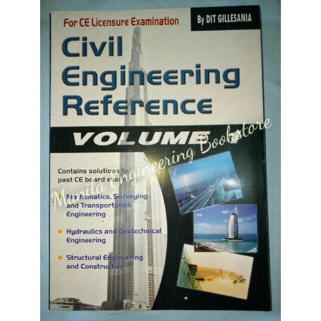 Original Civil Engineering Reference Volume 1 By Gillesania Shopee Philippines