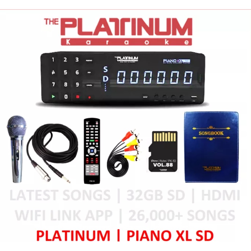 Platinum KS5000 Mic With Platinum Karaoke Piano XL SD Card Player