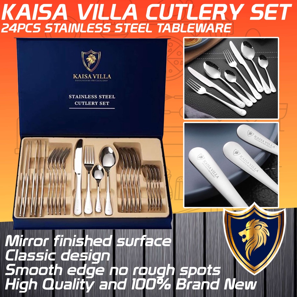 Kaisa Villa Spoon and Fork Set Cutlery Set Dinnerware Set Spoon and Fork Set Stainless Cutlery