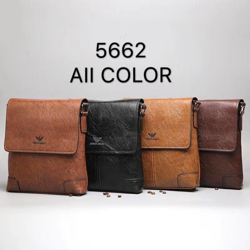 Stylish@ Armani Leather Sling bag for men's 9x10inches Body bag #5662 |  Shopee Philippines