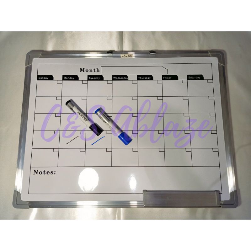 Daily Planner Whiteboard Calendar 45x60cm with FREE Whiteboard Marker