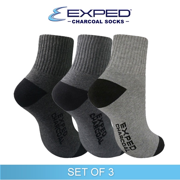 Exped Men's Sports Thick Cotton Ankle Socks 540168 Set of 3 Shopee