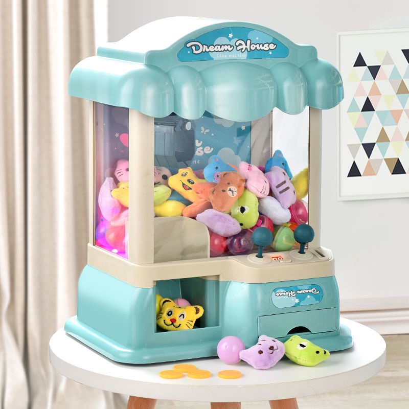 【Quality early education toys】 Children's Claw Machine Mini Clip Capsule Toy Doll Candy Crane Small Household Coin-Operated Toys Boys Girls