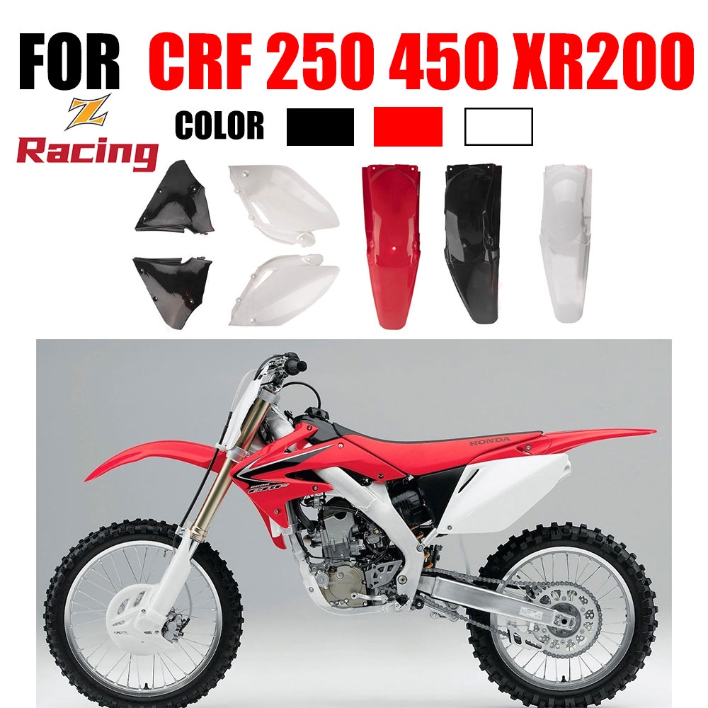 Ready Stock ]Motorcycle Plastic Kit Fairing Cover Rear Fender For Honda  CRF250 CRF450 XR200 Dirt Bike | Shopee Philippines