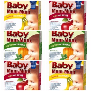 Baby Mum Mum ”Organic Baby Food Snacks” Rice Rusks Pack of 3 and 6 (J&T Express only for Pack of 6)