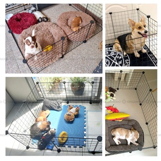▦◈﹉Organono DIY Big Metal Net Pet Dog Cage Adjustable Cages Home For Pet Dog Fence Playpen - 35cm Pa