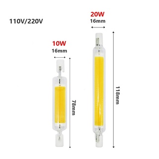 10/20W 110/120V Highlight R7S COB Horizontal Plug Lamp Glass Warm White / Cool White Replace Halogen Lamp For Home  #shopee42 #8