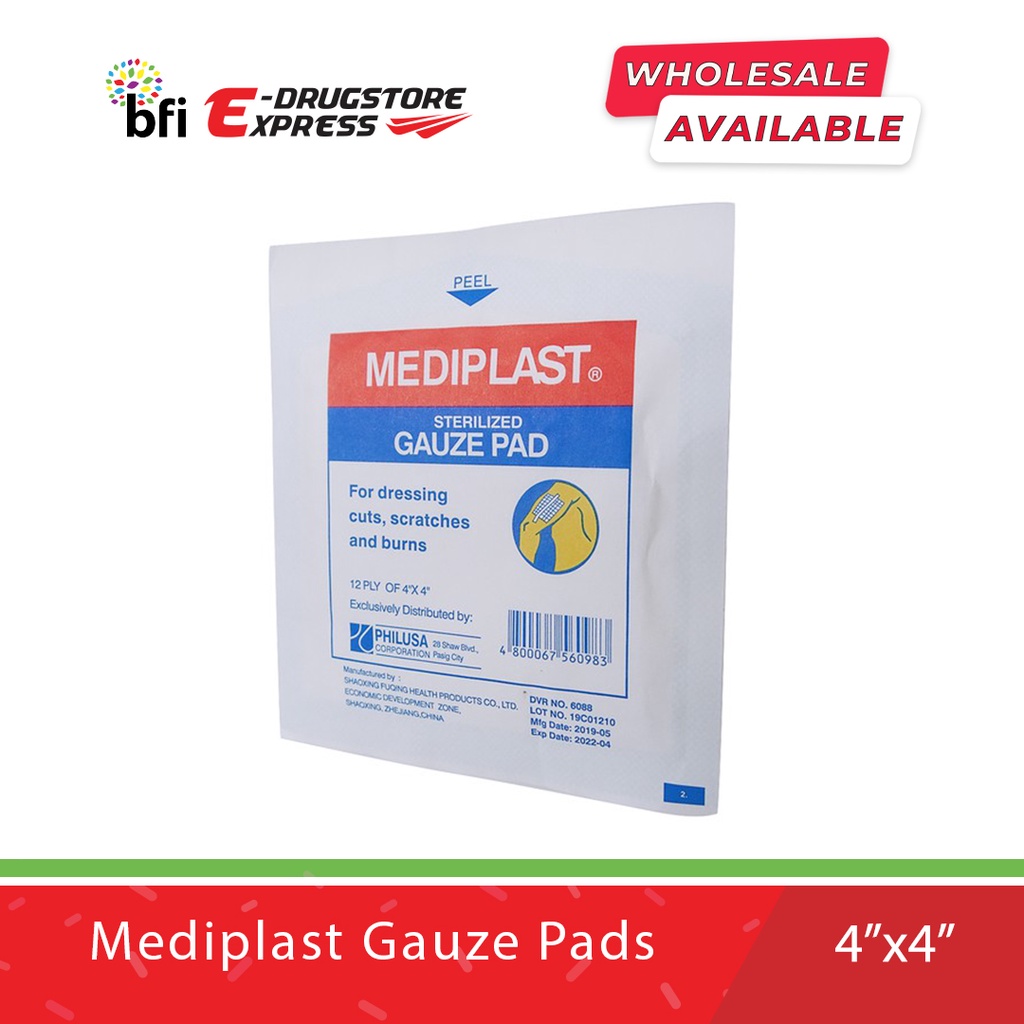 Mediplast Gauze Pads 4x4 Shopee Philippines