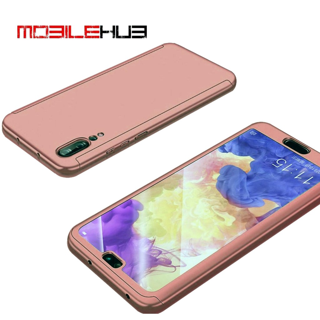 COVER PER HUAWEI P20/LITE/PRO FULL BODY 360 FRONTE RETRO CUSTODIA TRASPARENTE EB - Foto 8