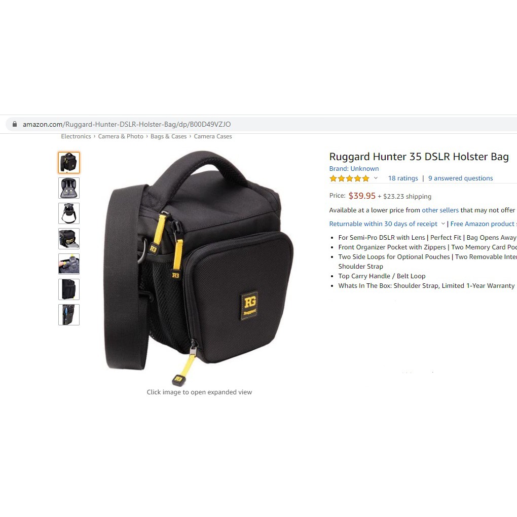 hunter 35 dslr holster bag