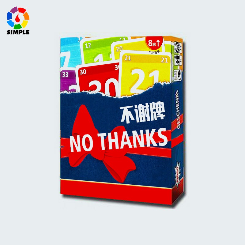 No Thanks! Board Game 37 Player Funny Board Game For Family Party Friend indoor games Shopee