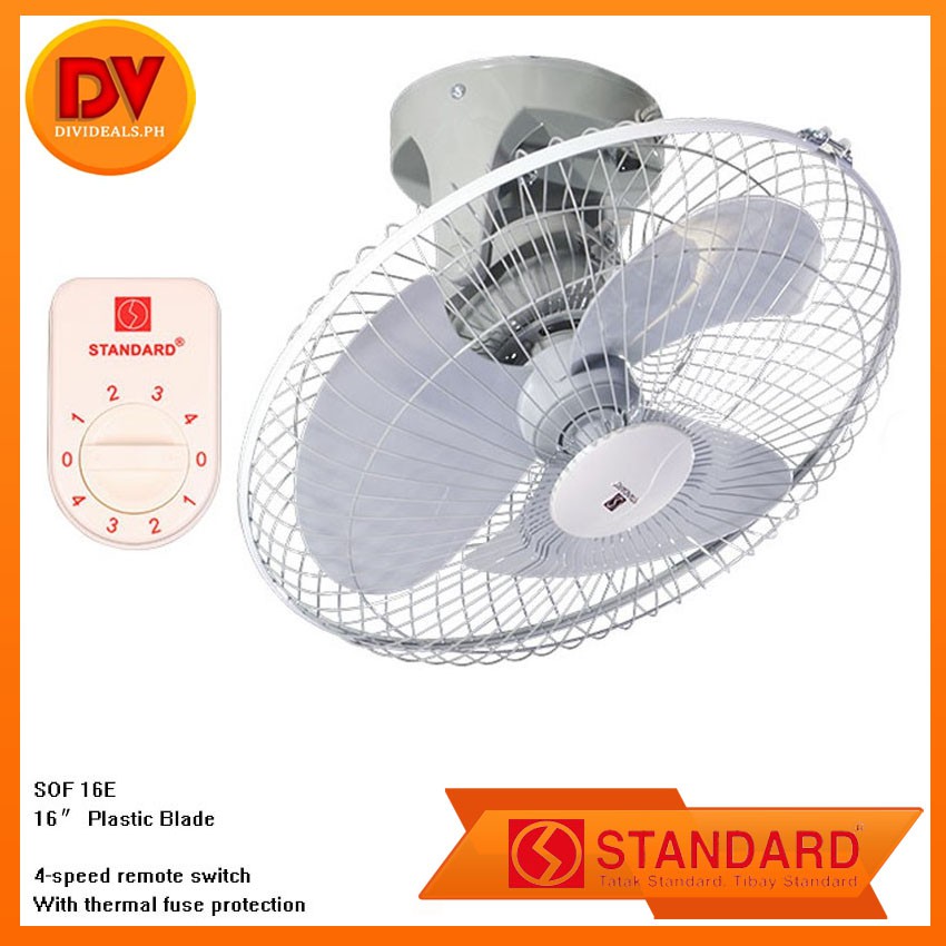 Standard SOF 16E 16″ Plastic Blade Orbit Fan Shopee Philippines