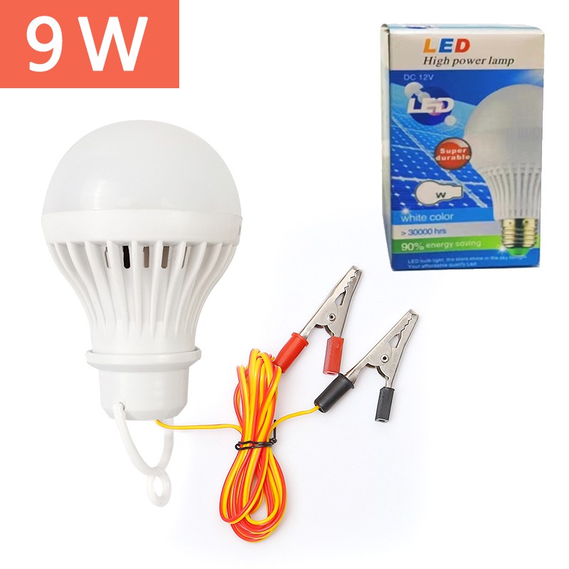 9W LED light Ceiling fan solar bulb w/clip clip Led bulb 12V portable