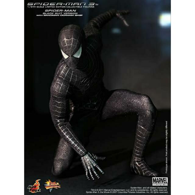 HOT TOYS SPIDERMAN 3 BLACK SUIT 1/6TH SCALE FIGURE | Shopee Philippines