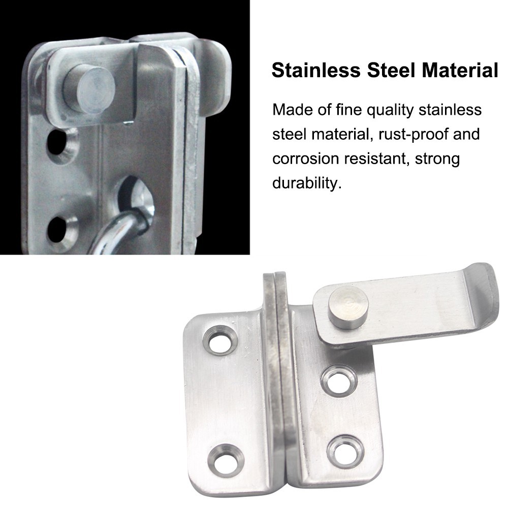 Stainless Steel Gate Latches Left Right Door Padlock Latch Safety