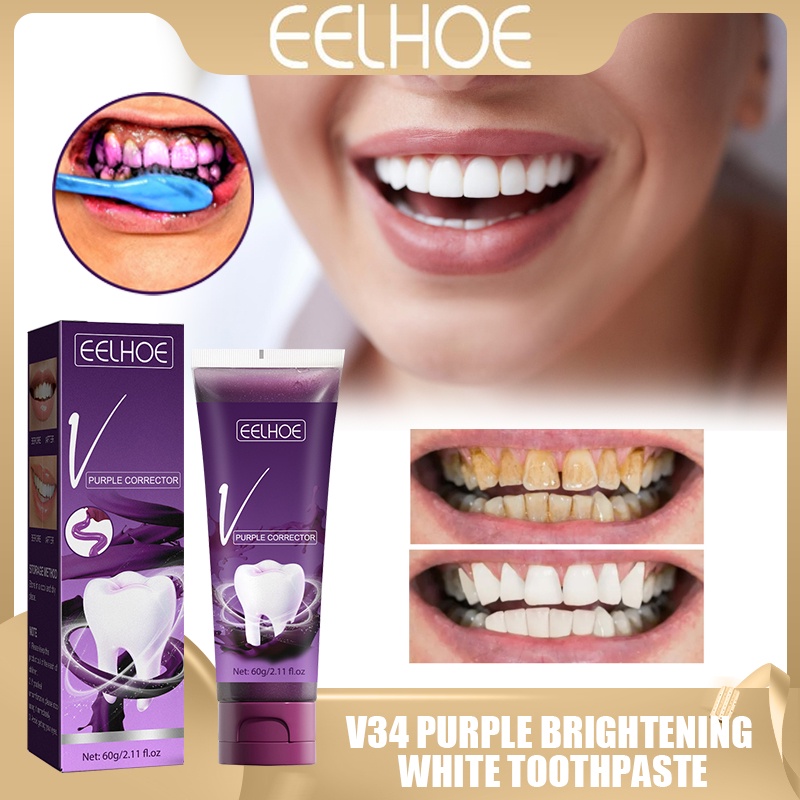 Eelhoe V34 Foam Whitening Toothpaste Teeth Colour Corrector Stain