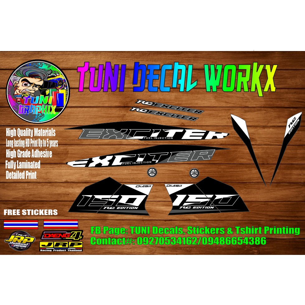 YAMAHA SNIPER150 EXCITER DECALS (WHITE) Shopee Philippines