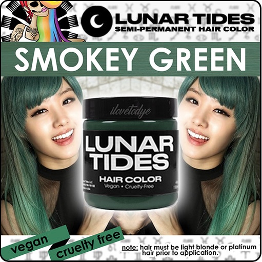 Lunar Tides Smokey Green ☾ Semi-Permanent green Hair Dye - ilovetodye |  Shopee Philippines
