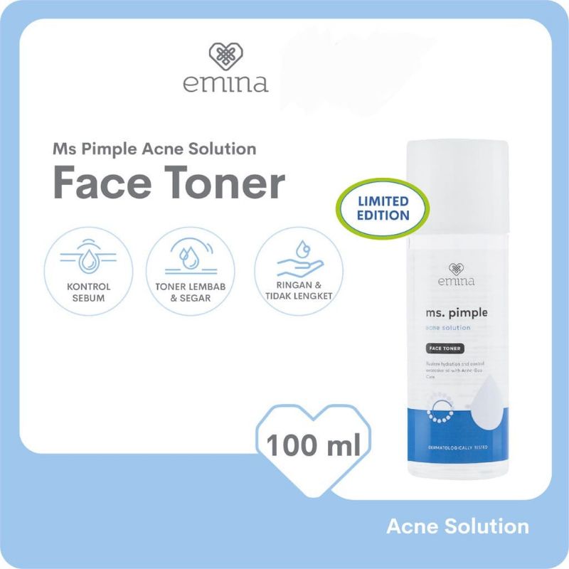 Emina MS PIMPLE ACNE SOLUTION FACE TONER 100ML Shopee Philippines
