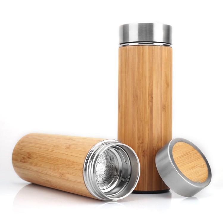 350ml Bamboo Tumbler Stainless steel inside size (S) | Shopee Philippines
