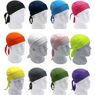 Womens Men Summer Fitted Tied Pure Color Hat Biker Motorcycle Bandana Head Wrap 
