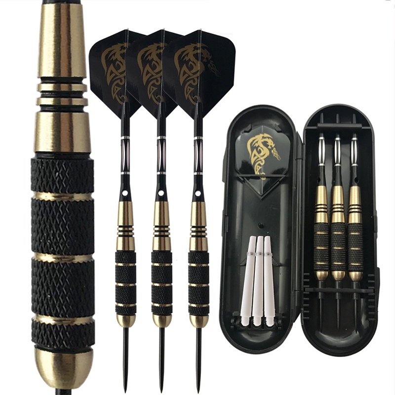 GOODARTS 23/24g 3pcs Professional Steel Tip Darts Brass Barrel Dartpin