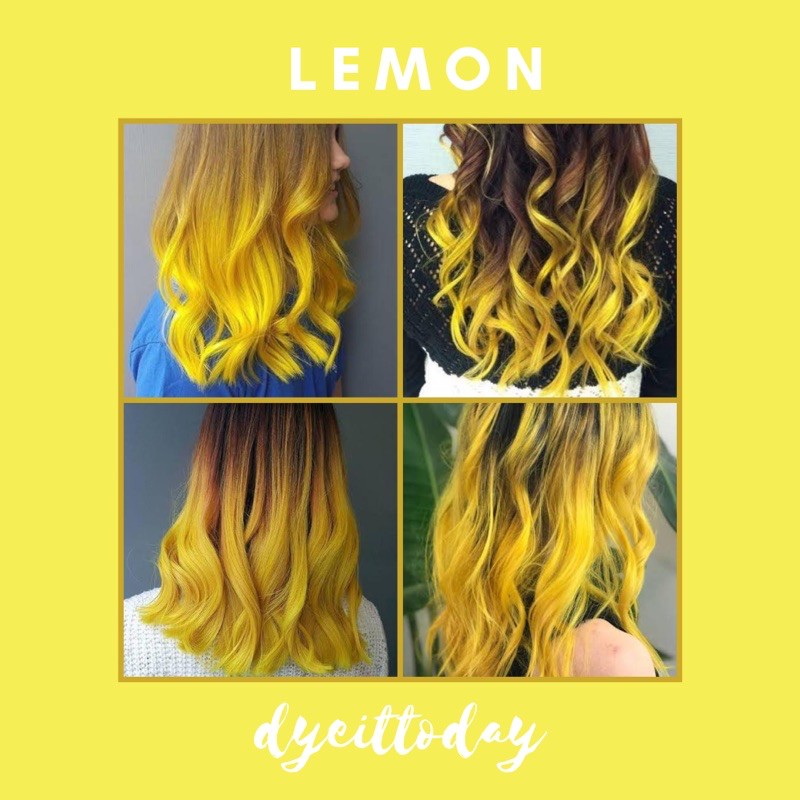 Lemon Yellow Hair Dye Set Bleach And Color Shopee Philippines