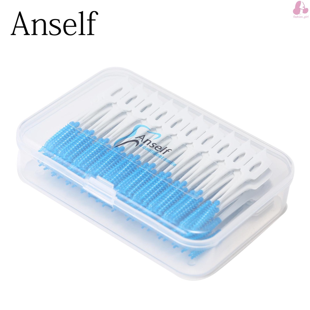 Anself 160PCS Interdental Brushes Ultra Tight Bristles Tooth