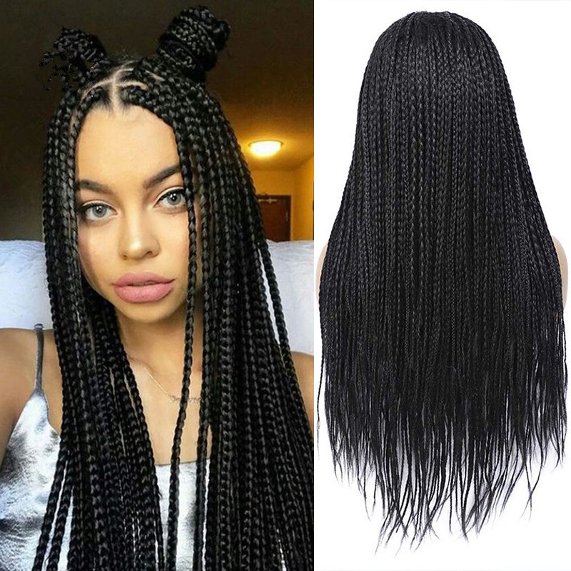 African Braid Wig European and American Female Wig Box Braid Wigs Small ...