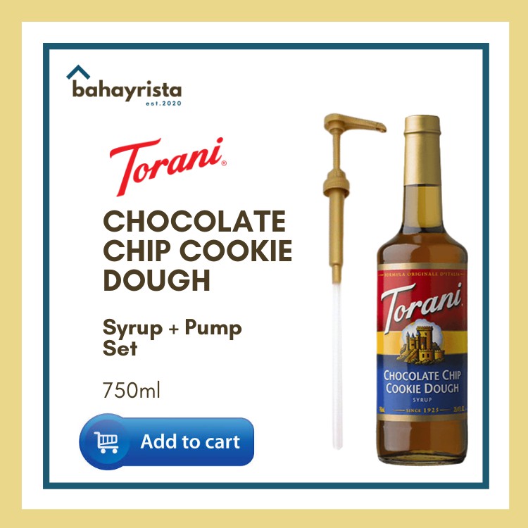 Torani Chocolate Chip Cookie Dough Syrup + Pump Set Shopee Philippines