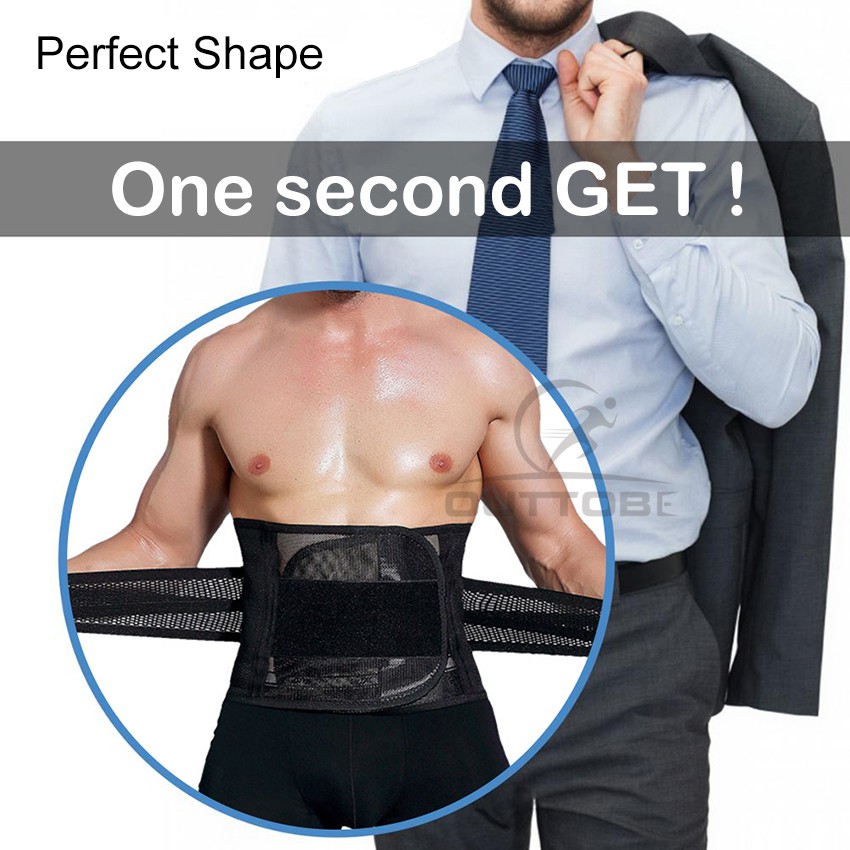 Outtobe Girdle Men Abdominal Belt Body Shape Corset Abdomen Tummy Control Waist Trainer Slimming Belly Belt Stomach Binder