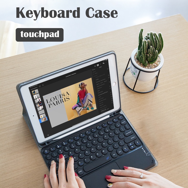 Keyboard case for iPad case with Trackpad 7/8/9th Generation10.2 Inch 9