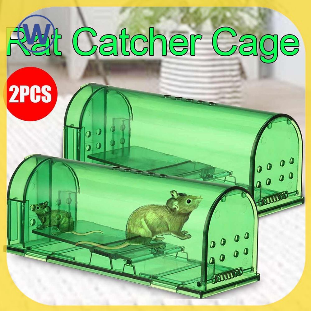 Ready 2pcs/set Plastic Mouse Trap Reusable Rat Catcher Cage Rodent Pest